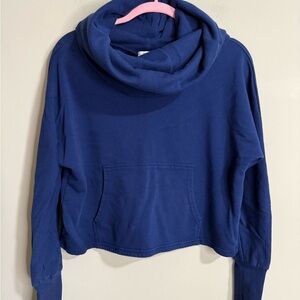 Z Supply Navy Blue Cowl Neck Sweatshirt